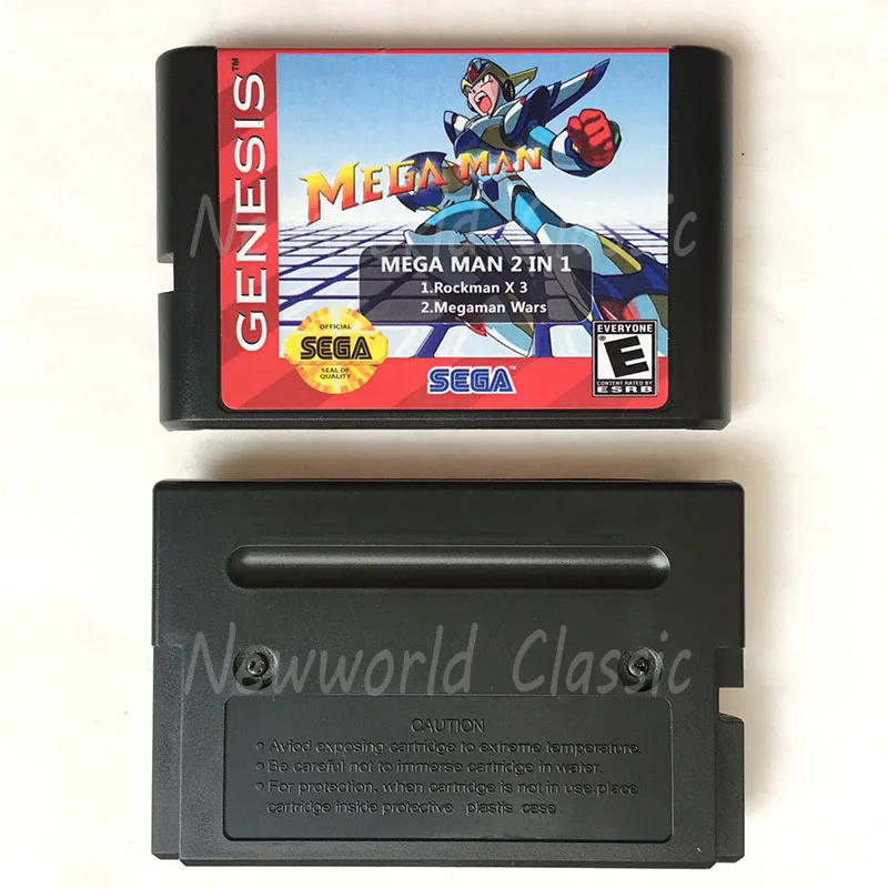 Мега человек 2 в 1 Английский язык для 16 битной игровой коллекции SEG GENESIS Mega Drive PAL и