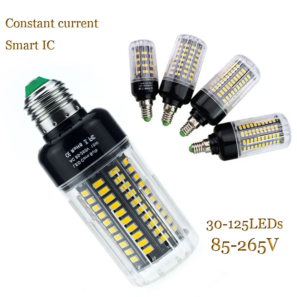 Светодиодная лампа E27 умная IC SMD5736 e27 E14 85 265 в перем. Тока 3 Вт 5 7 9 12 15 18 без