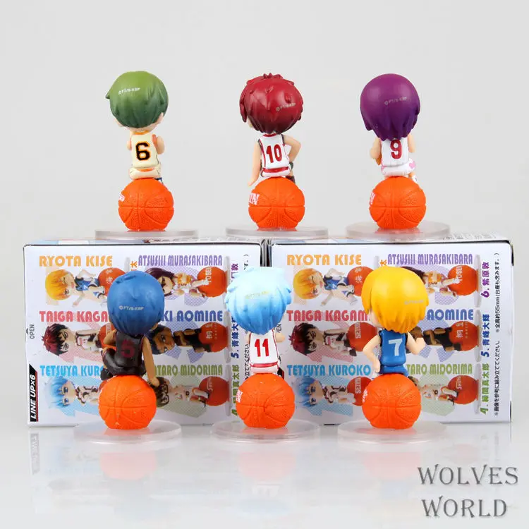 Anime Kuroko's Basketball 6PCS/SET Kuroko Tetsuya Kise Ryota Kagami Taiga Aomine Daiki PVC Action Figures Toy Model Collectibles | Игрушки