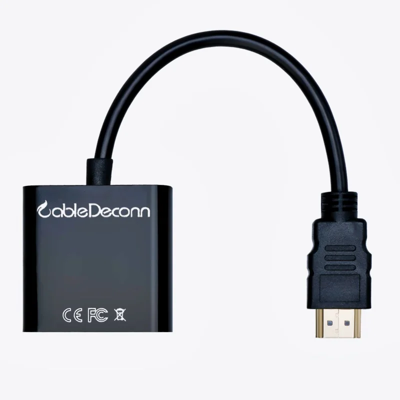 HDMI Вход to VGA Выход Проекторы адаптер мониторов для портативных ПК черный
