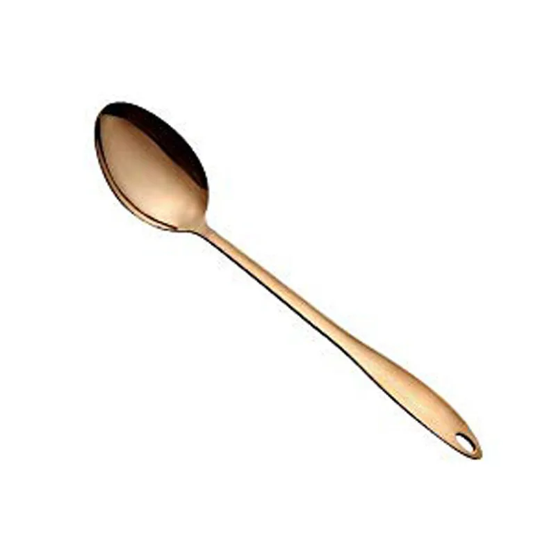Public spoon 1 шт. титановая розовая позолоченная Нержавеющая сталь кухонная ложка-Лопатка кухонный набор кухонных инструментов Cocina Utensilios - Цвет: Public spoon