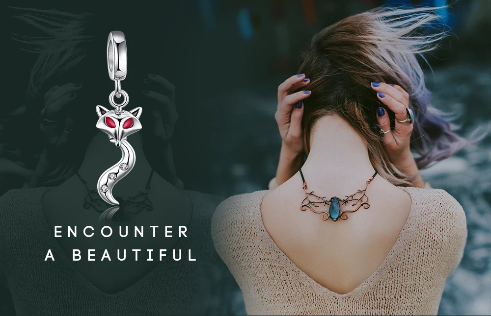 JewelryPalace 925 пробы серебро Смарт животного длинный хвост лисы кубического циркония