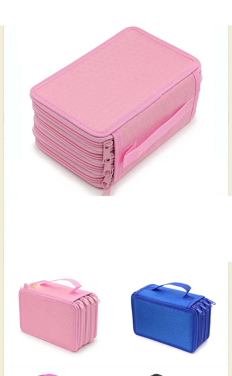 Cute Kawaii Penalties School Pencil Case 36/48/72 Holes Penal Pencilcase 3/4 Layers Multifunction Large Pen Box Stationery Pouch