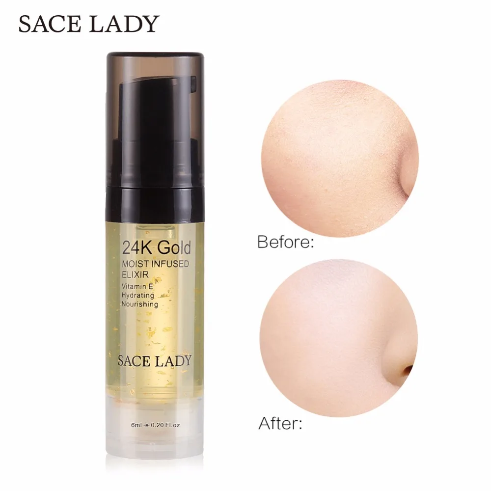SACE LADY 24k Gold Elixir ультра увлажняющее эфирное масло для лица основа макияжа