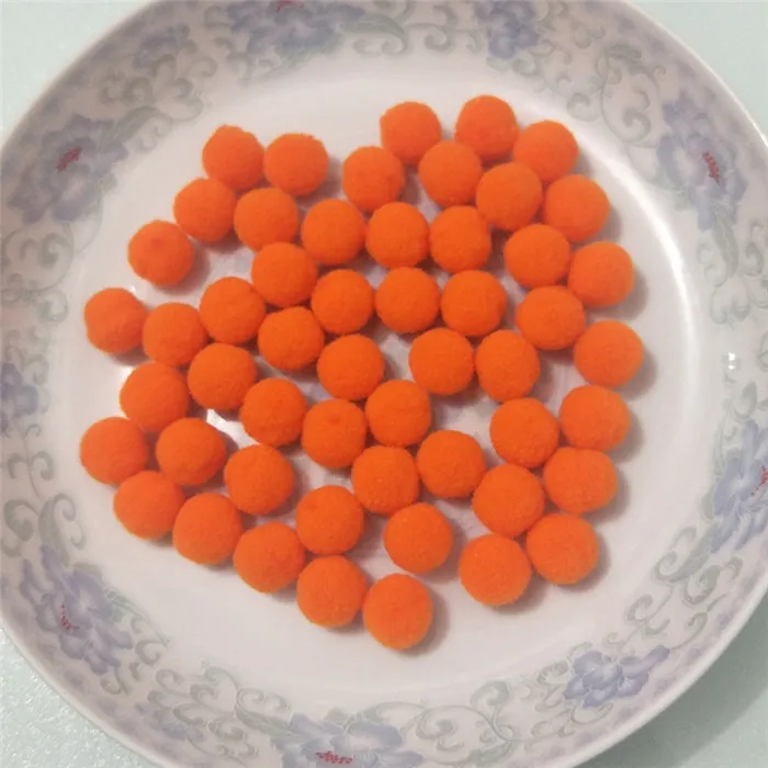 Orange 50 шт 15 мм цветные круглые фетровые шары, помпоны для самодельных девушек, вечерние принадлежности для комнаты, свадебные украшения, фетровые шары, аксессуары - Цвет: Orange