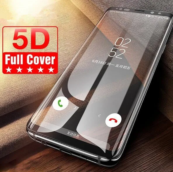 5D полное покрытие стекло для Samsung S9 S8 Plus защита экрана закаленное Galaxy Note 8 9
