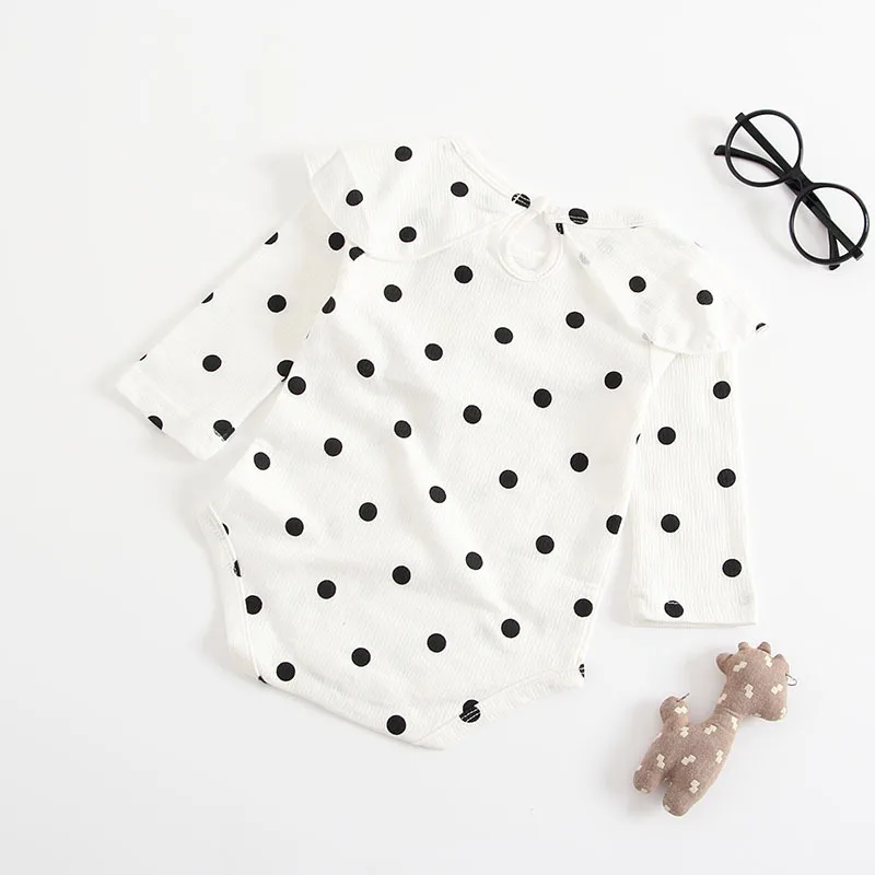 2019 Весна с воротником в форме листьев лотоса одежда для малышей 100% хлопковое