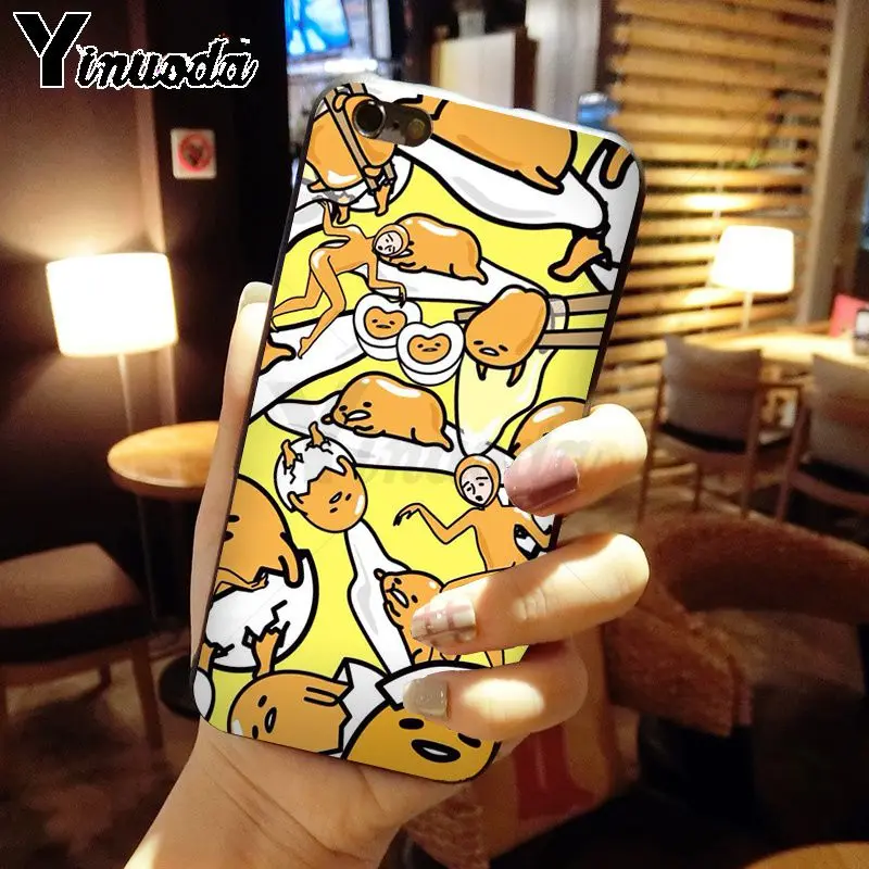 Yinuoda Cute cartoon gudetama fried eggs Customer silicone soft Phone Case for iPhone X XS MAX 6 6s 7 7plus 8 8Plus 5 5S SE XR | Мобильные