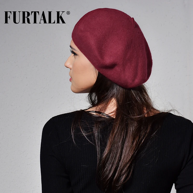 FURTALK шерстяной берет шляпа для женщин зимние теплые шапки для девочек Женская модная шапка берет femme