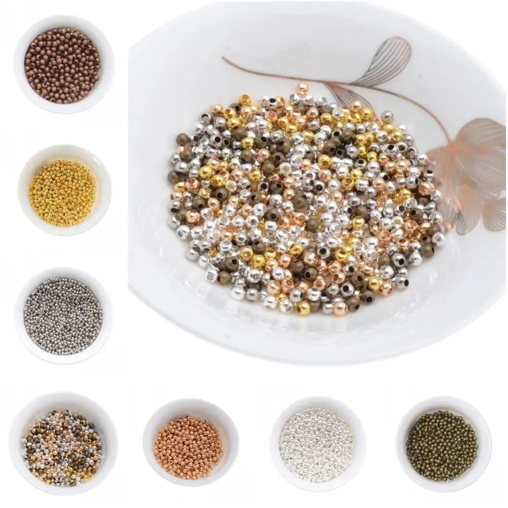 

Jewelry Findings Diy 3mm 4mm 5mm Gold/copper/Bronze Metal Beads Smooth Ball Spacer Beads For Jewelry Making
