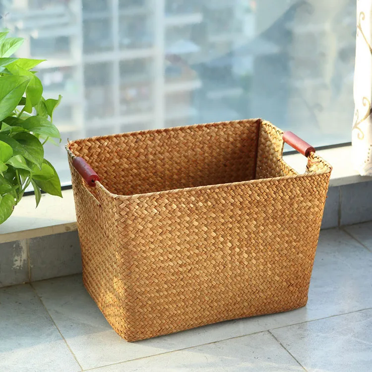 Ящик для хранения соломенные плетеные корзины высококачественные мелочей