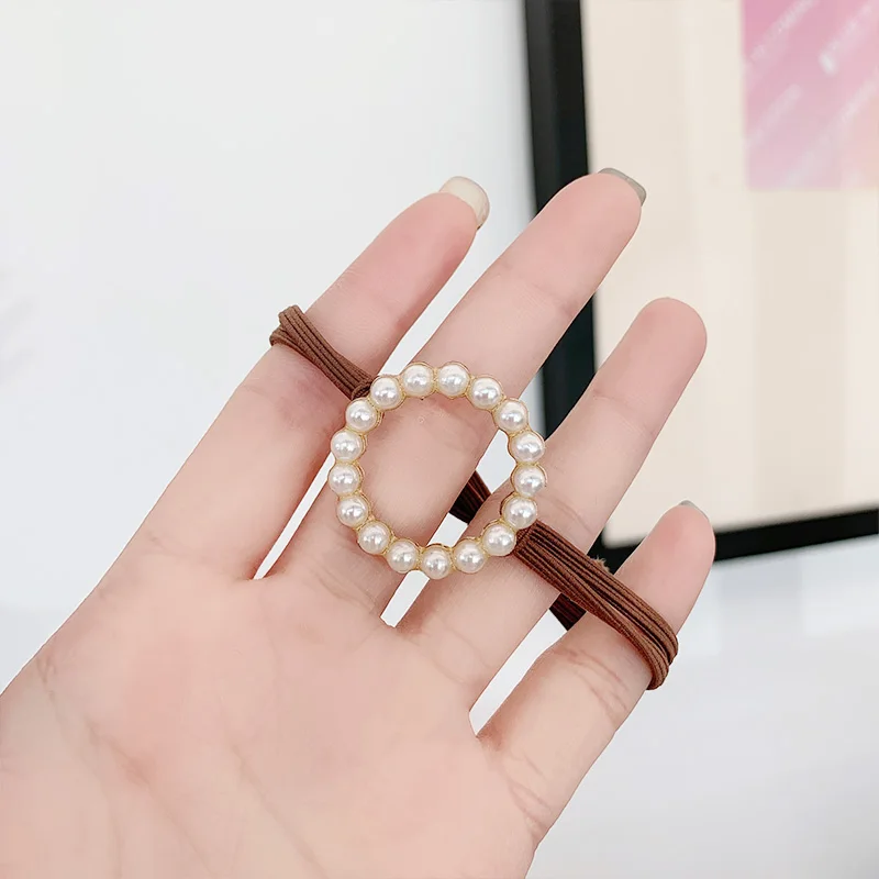 Геометрические эластичные резинки для волос женщин и девушек простой держатель