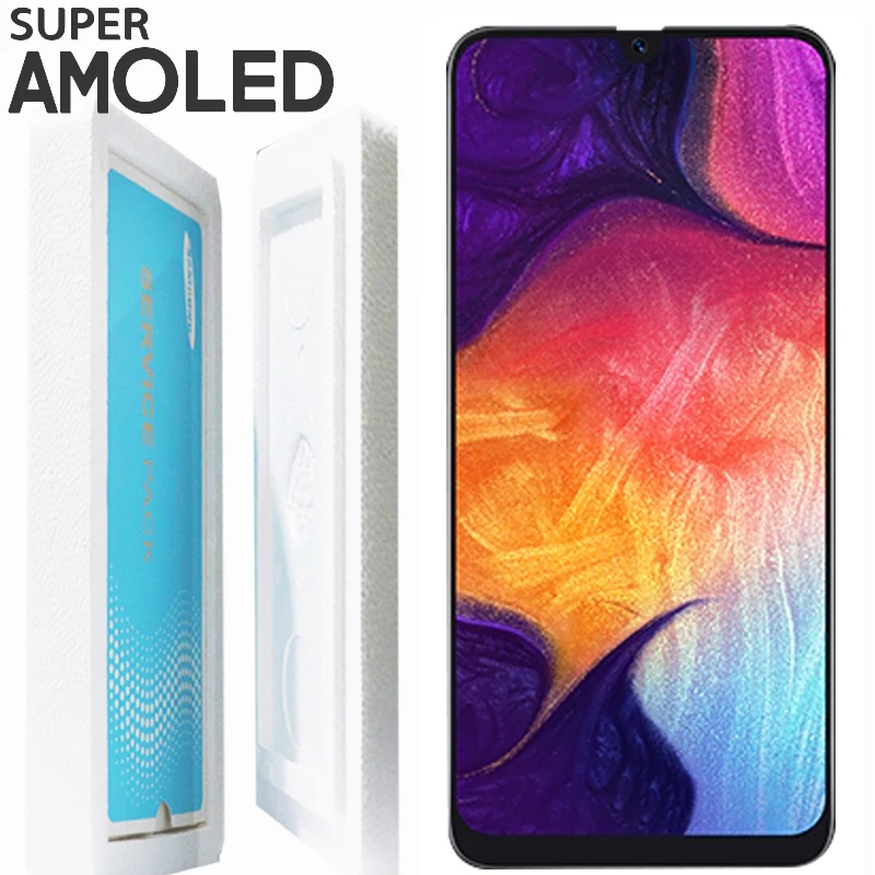 Оригинальный 6 4 ''Супер AMOLED ЖК дисплей для SAMSUNG GALAXY A50 A505F/DS A505F A505FD A505A кодирующий