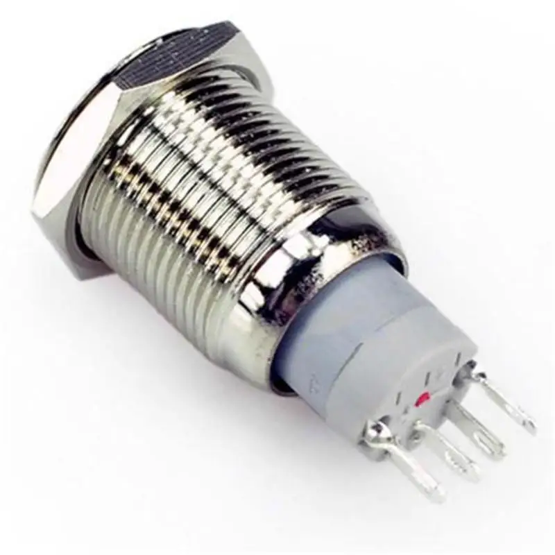 12 В 16 синий светодиод символ питания Ангел глаз кнопочный металлический вкл/выкл