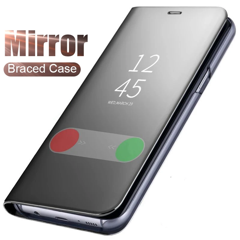 Зеркальный чехол для XiaoMi Redmi Note 7 откидной кожаный подставка PocoPhone F1 Mi 8 SE A1 A2 Lite RedMi 5