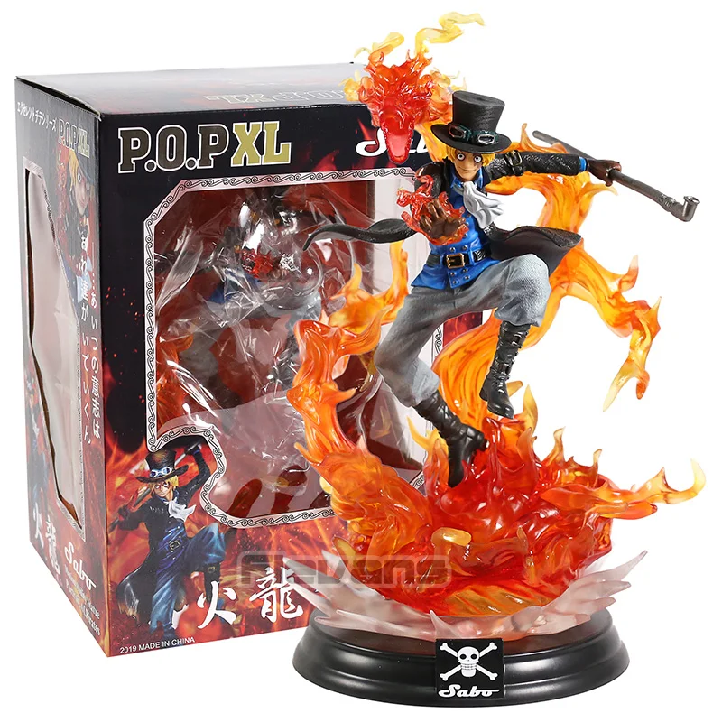 box One Piece сабо сжигание коготь дракона кулак вер. ПВХ Рисунок Статуя Коллекционная модель игрушки - Цвет: box