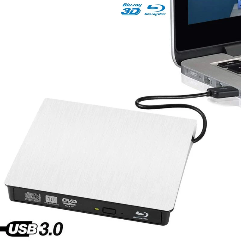 USB 3.0 DVD Player Bluray Burner External Optical Drive BD-RE Blu-ray Superdrive CD/DVD RW Writer Recorder for Laptop iMACbook