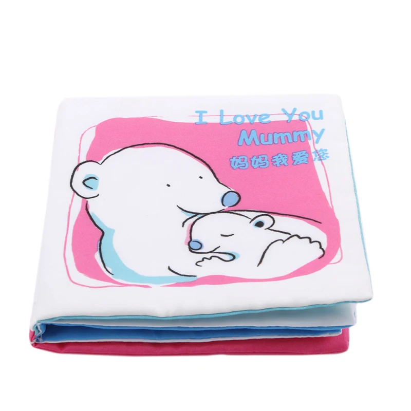 Детские мягкие тканевые Книги для малышей I Love Daddy Mommy Brother Pet Dog детские