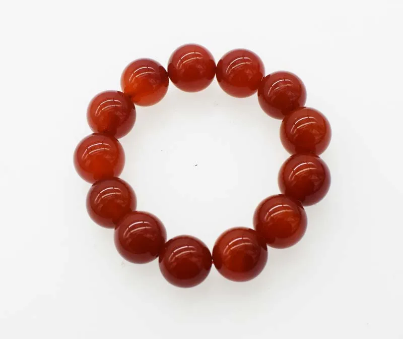 

red agate round 16mm bracelet 7.5inch wholesale beads FPPJ nature xmas gift