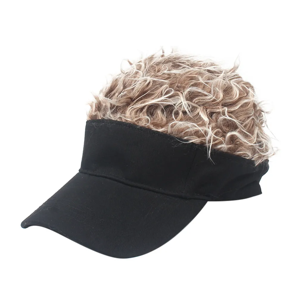 Новинка 2019 унисекс Забавный парик повседневный козырек для волос кепки гольфа