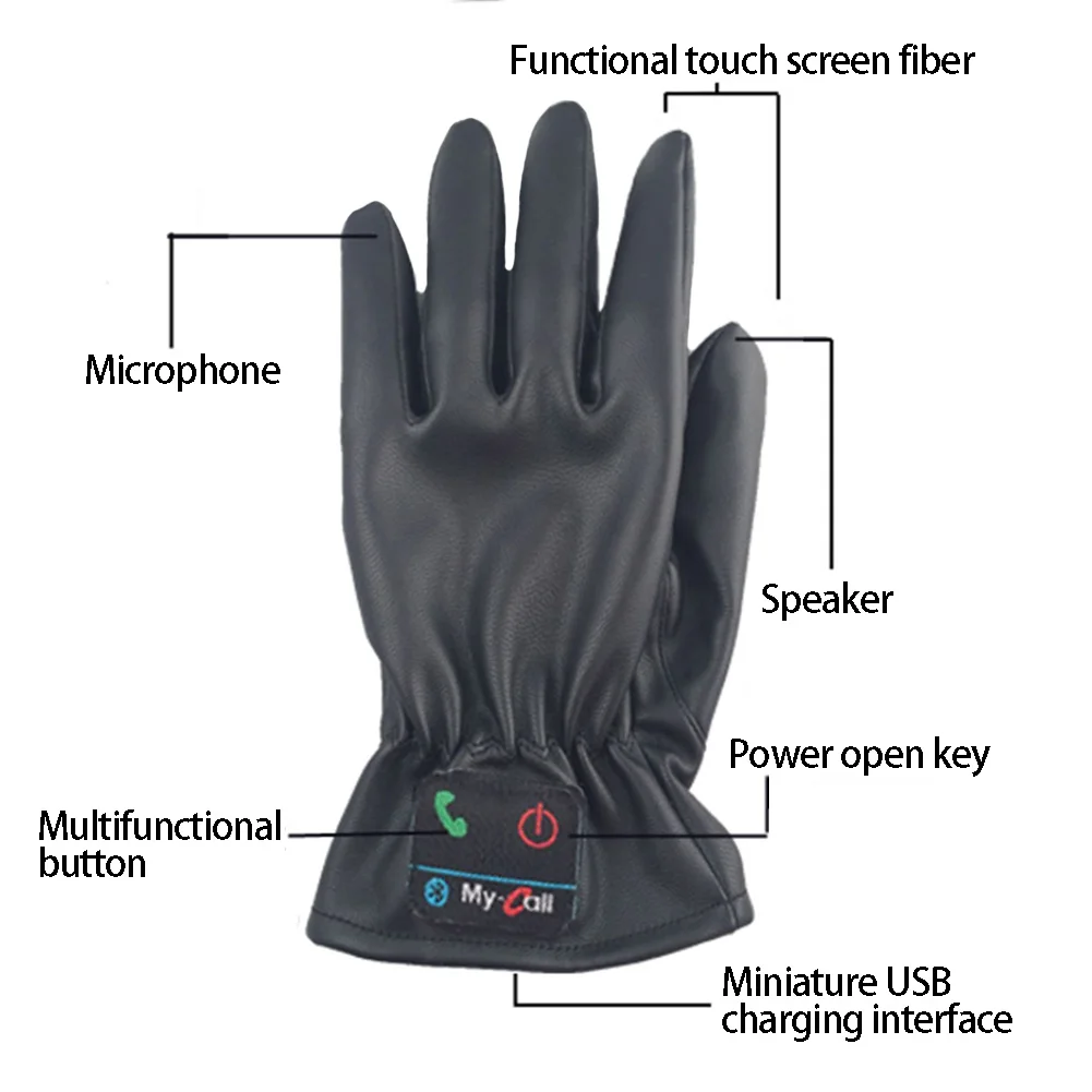 Bluetooth Hands Free перезаряжаемый для мобильных телефонов Портативный вызов перчатки
