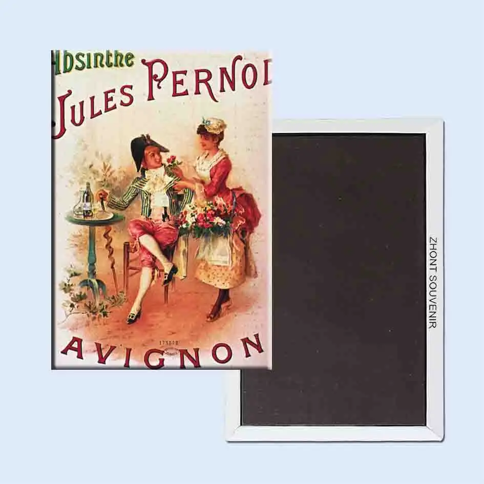 Absinthe Жюль пернод Авиньон 24165 ретро ностальгия магниты на холодильник|fridge magnet|retro