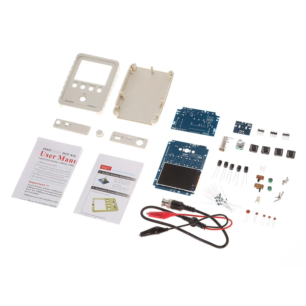 Белый KKMOON DSO FNIRSI-150 15001K DIY цифровой осциллограф комплект с корпусом - Цвет: Белый