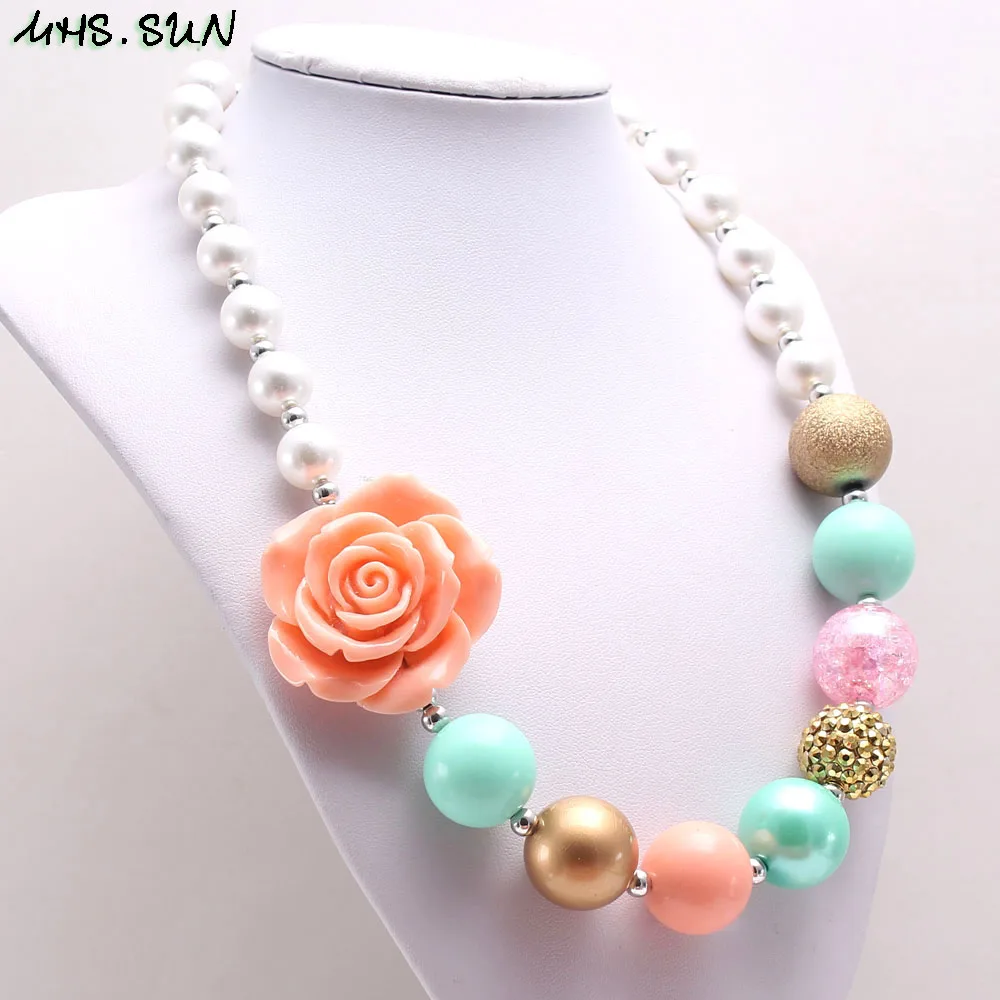 Ожерелье MHS. Подвеска в виде солнца с бусинами детского цветка Модное детское