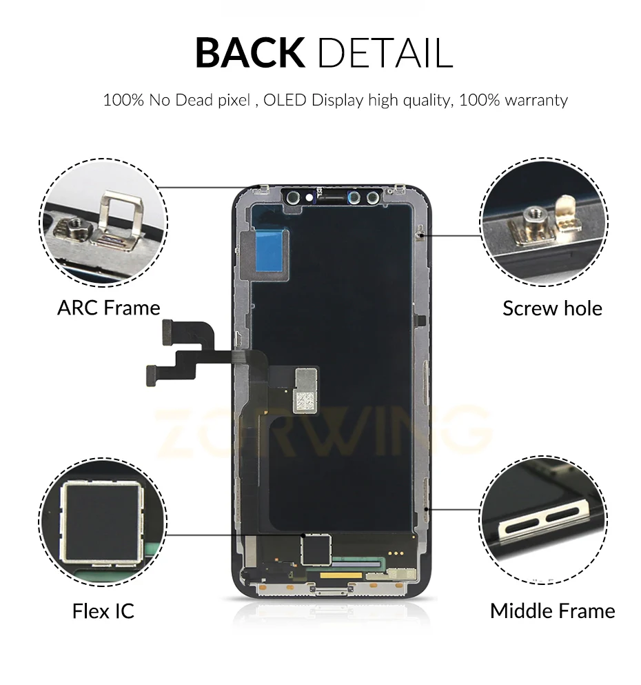 Класс AAA 5,8 дюймов OLED экран для iPhone X ЖК-дисплей дигитайзер сенсорный экран Замена для iPhone X lcd Pantalla сборка