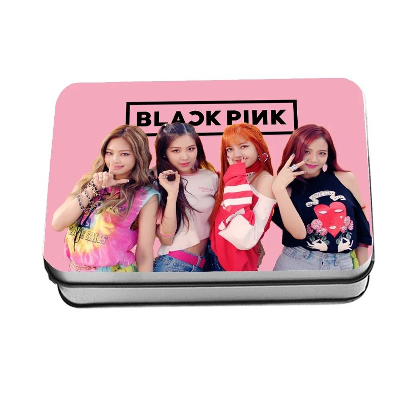 blackpink Корейские Kpop черно-розовые Lomo фото карты Дженни Лиза коллективные фотокарты Роза Jisoo 40 шт. новые Прямая поставка - Цвет: blackpink