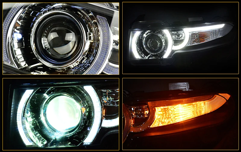 Vland автомобильный Стайлинг для Toyota FJ Cruiser 2007- светодиодный фонарь Halo HID ЛАМПА+ задние фары+ решетка