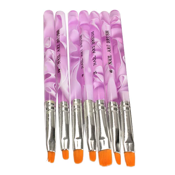 Лучший 7 шт./компл. акриловый УФ гель для ногтей советы покраска кисти ручка
