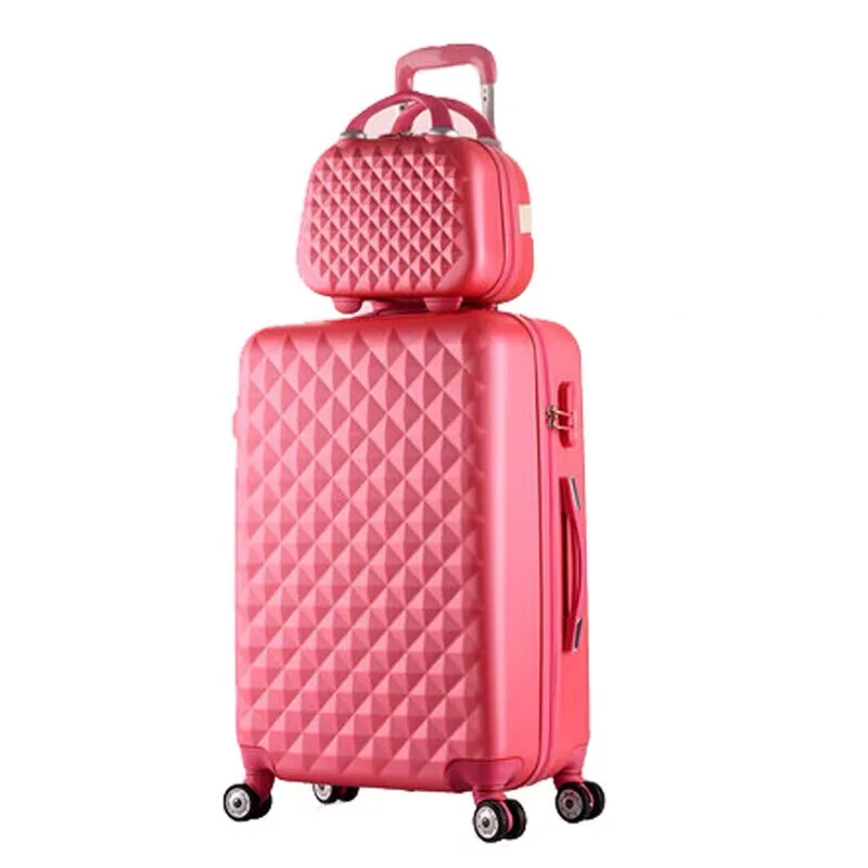 a set of 2 Carrylove для женщин spinner abs жесткий крепкий чемодан 2" 24" 2" Чехол На Колесиках чемодан набор для путешествий - Цвет: a set of 2
