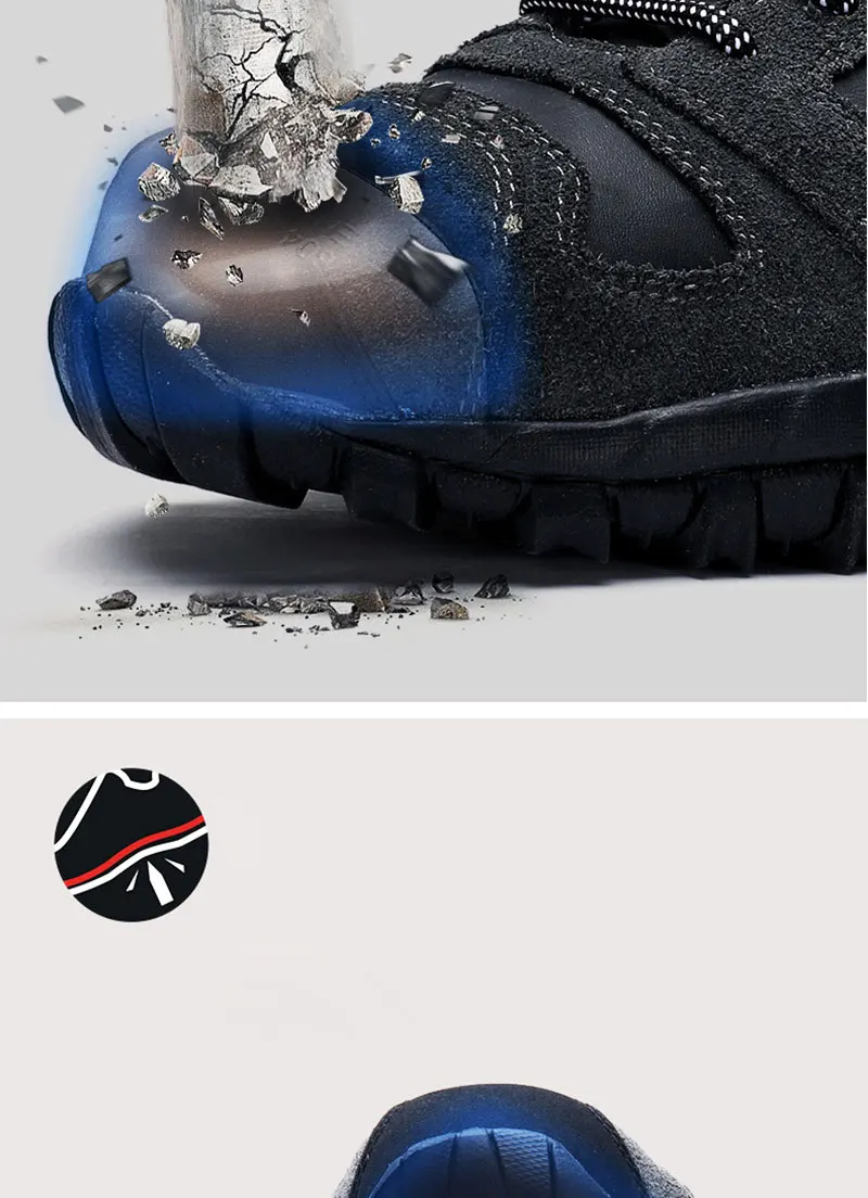 Mens Boots Steel Toe Work Safety Shoes Anti-smashing Puncture Proof Breathable Men Casual Sneakers Indestructible Shoes Safty