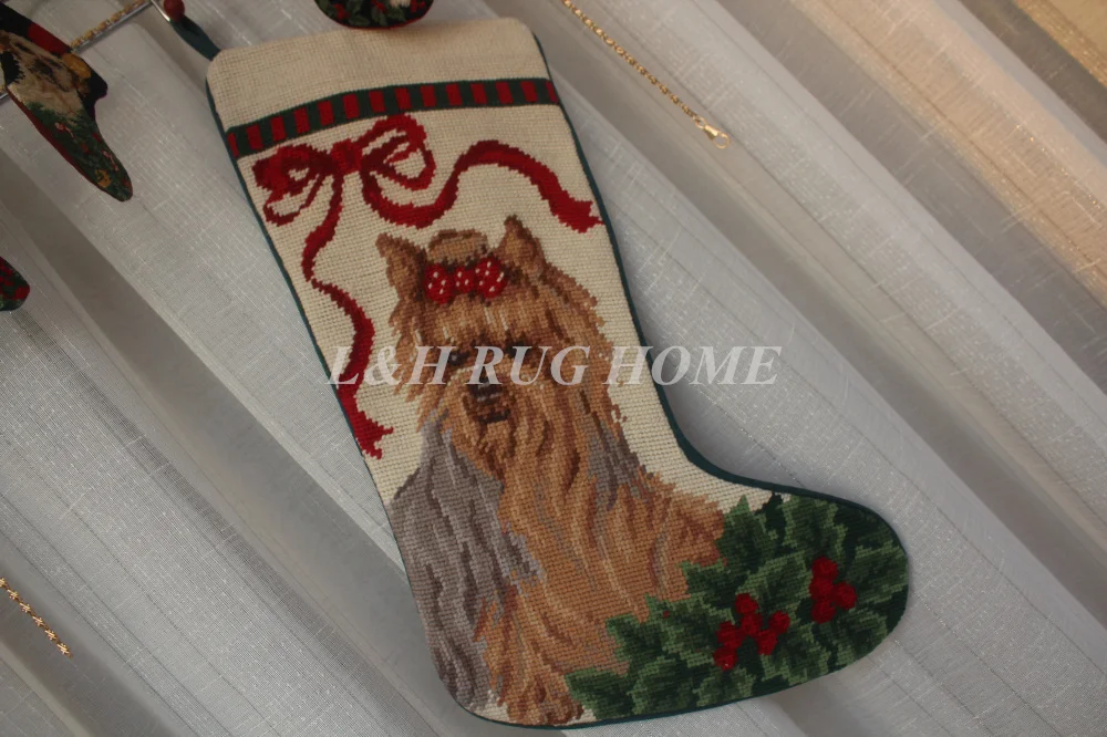 Бесплатная доставка носки с узлом на Рождество милыми собаками дизайнерские