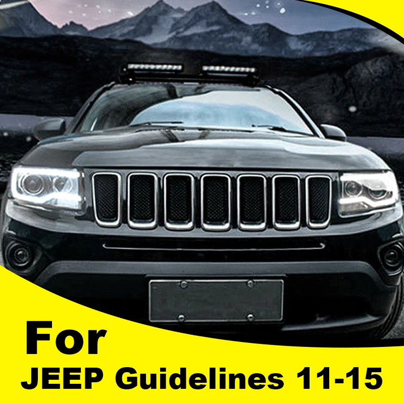 ROADOT Автомобиль Стайлинг Аксессуары для Jeep compass 2011 2017 фары Дневные ходовые огни