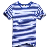 2020 summer male short sleeve t shirt navy style shirt slim male navy stripe t shirt casual short sleeve mens clothing