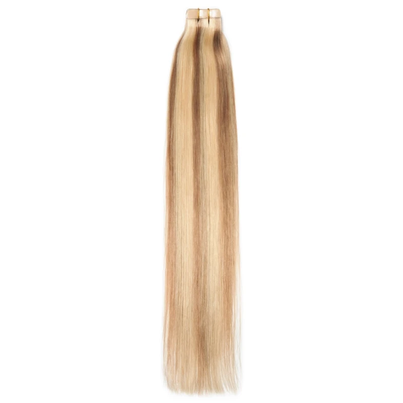 Rechoo волосы для наращивания на ленте Nordic Цвет Remy человеческие волосы P16/22 T4/27/P4 Цвет 50 г/шт. прямые бразильские пряди волос на ленте