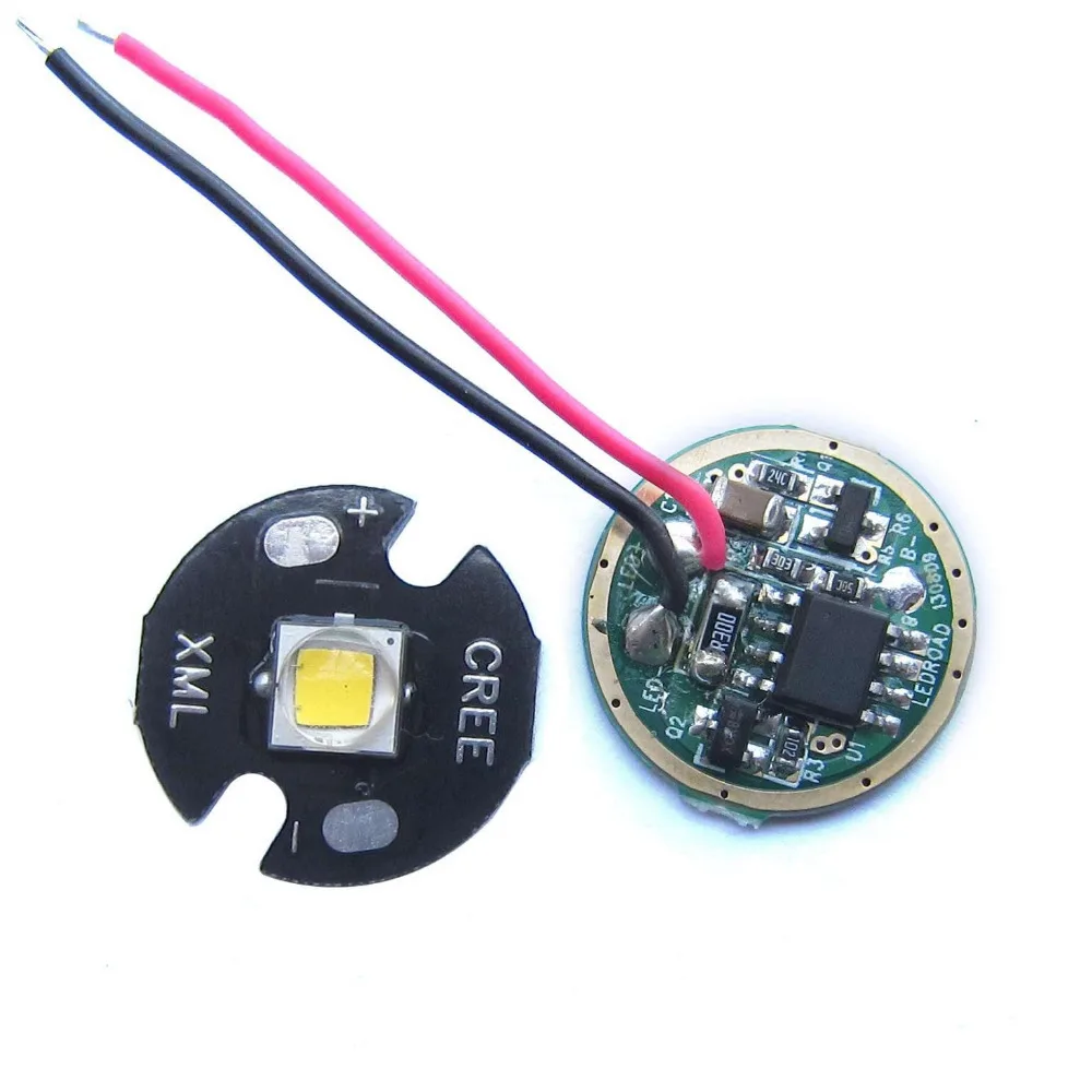 1 шт. оригинальный CREE 10 Вт XM L L2 / T6 светодиодный фонарик часть белый 6500K теплый 3000k с