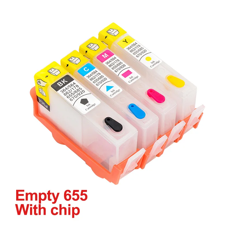 HWDID 655 многоразовый картридж Замена для HP 655xl Deskjet 3525 4615 4525 4625 5525 6520 6525 принтер |
