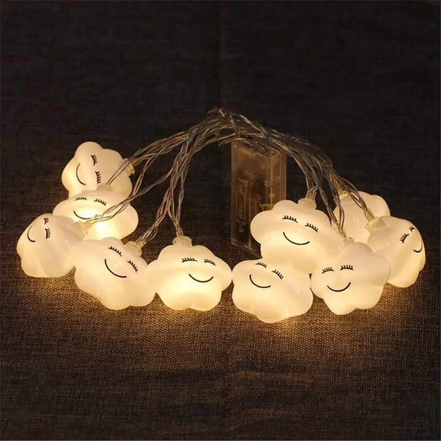 Заводские продажи новые световые гирлянды с облачным смайликом для детской
