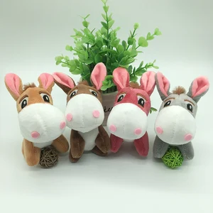 1 шт., 10 см, милая подвеска в виде осла, плюшевые игрушки, мягкие набивные животные, мини-ключ, Chian, плюшевые куклы для детей, подарки для девочек