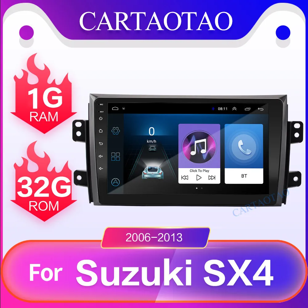 Android 8,1 GO автомобильный dvd gps плеер 2 Гб+ 32 ГБ Радио Навигация мультимедийный плеер для Suzuki Swift 2011,2013,, 2DIN