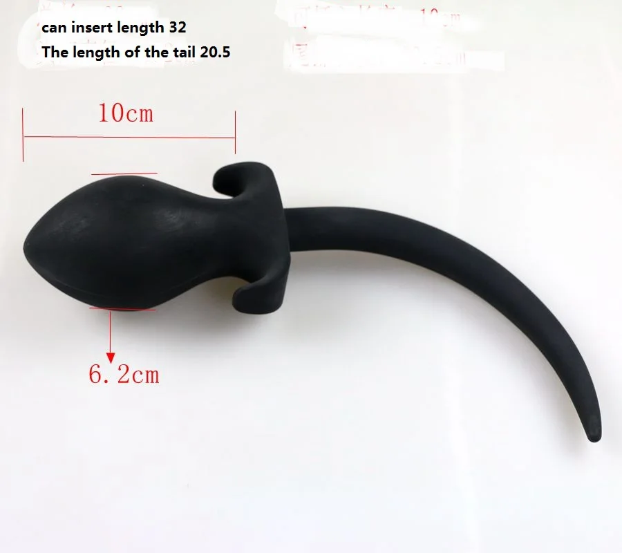 Handmade SiliconeErotic Toys Silicon Dog Tail Anal Sex Butt Plug Toy Same With The Picture | Красота и здоровье