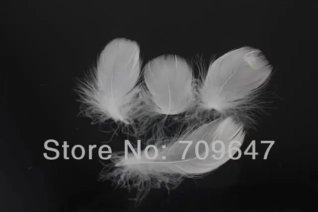 

White Feather!200PCS/LOT 4-6cm LOOSE BRIGHT WHITE GOOSE COQUILLE FEATHERS for Bridal Accessories, Fascinators & more