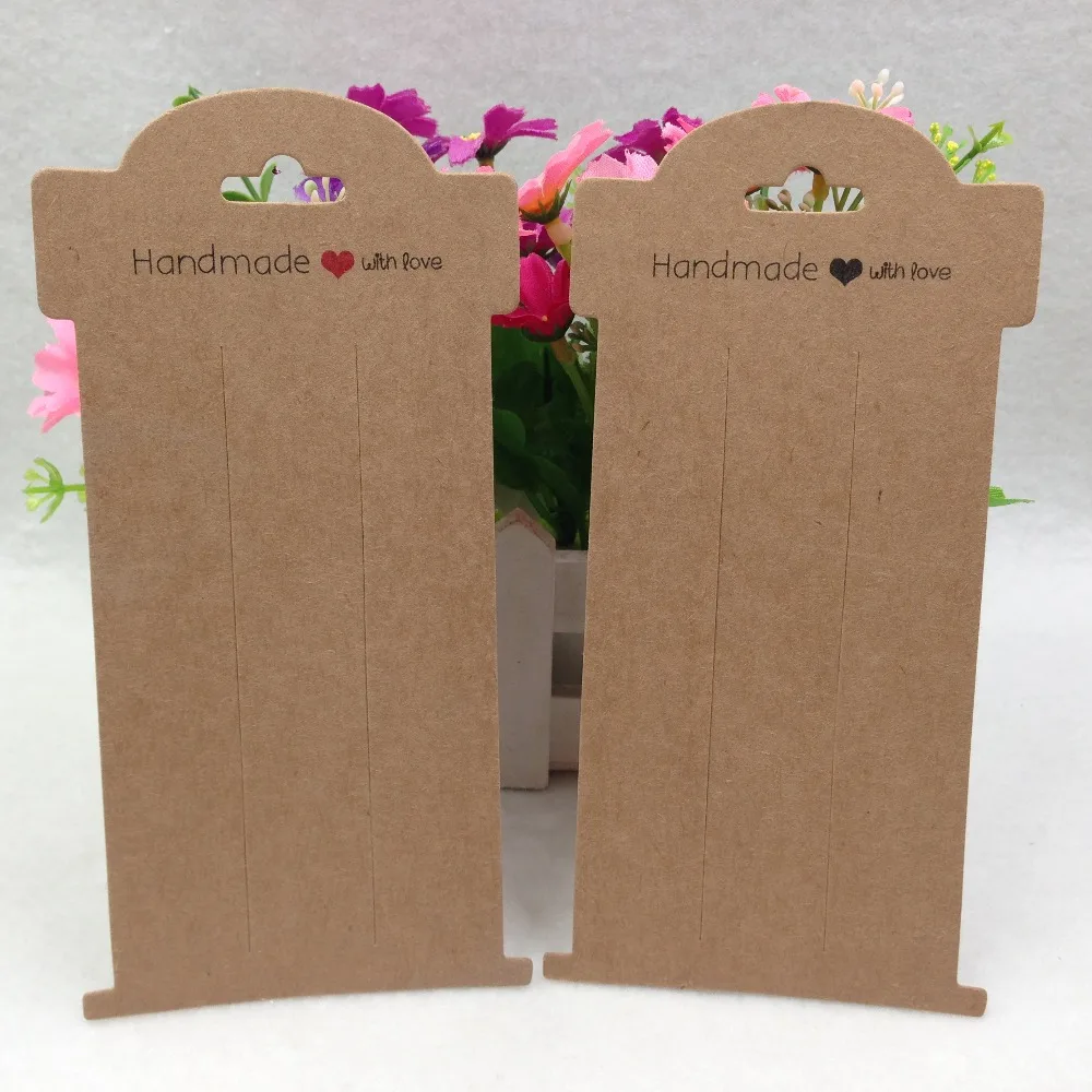 Заколки для волос из крафт бумаги 16 х8 см 200 шт.|display card|hair clip cardshairpin card |