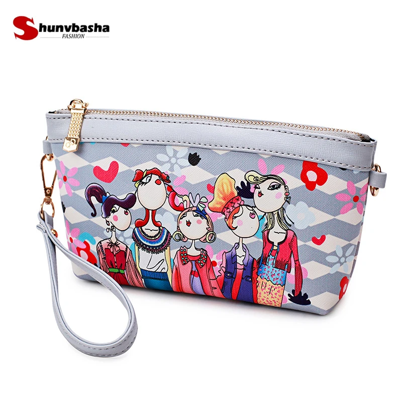 2018 New Fashion High Quality Ladies Shoulder Bag Cartoon Image Print Square Handbag Lady Leather Messenger | Багаж и сумки