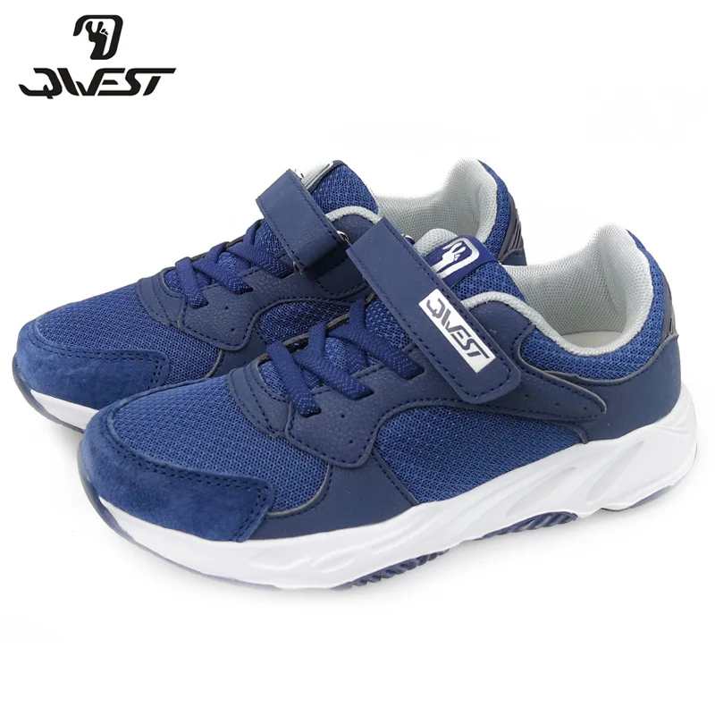 

QWEST Spring& Summer Leisure Sports Running Shoes Hook& Loop Outdoor Navy Sneakers for Boy Size 30-36 Free Shipping 91K-NQ-1267