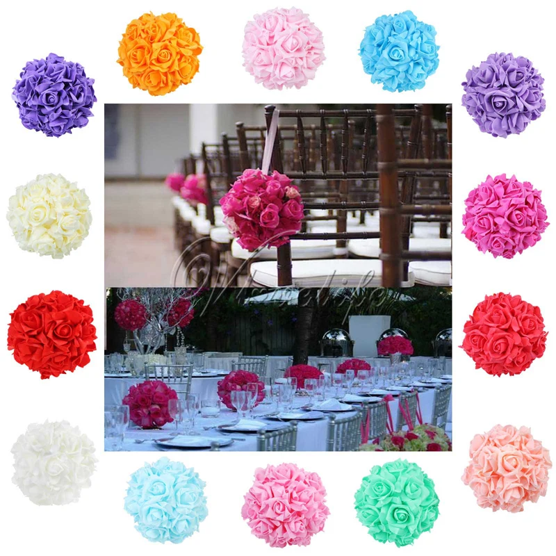 5 шт. 6 &quotшелковая лента пенопластовый шар из цветков розы Искусственный Букет