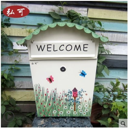 Популярный Европейский настенный почтовый ящик модный винтажный оловянный для